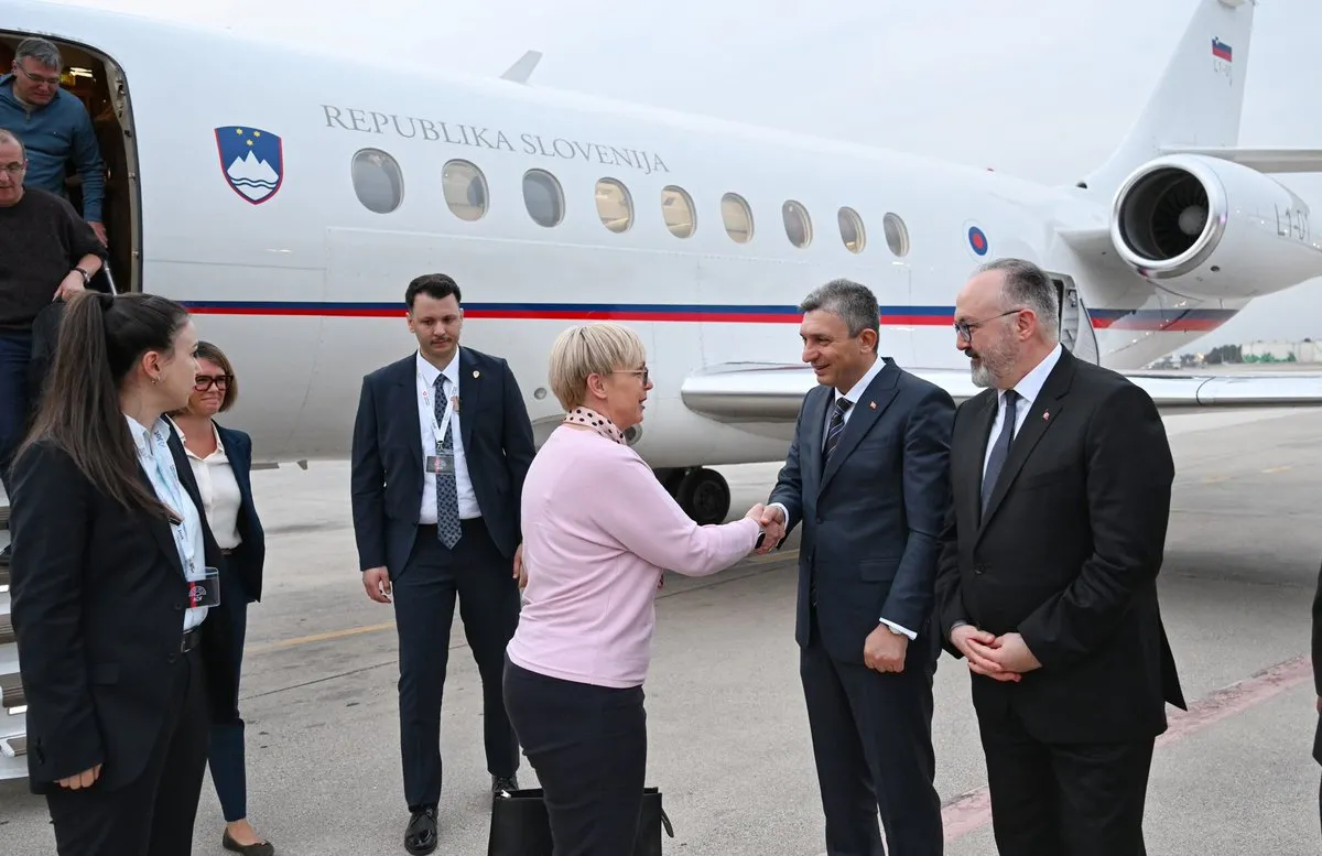 Slovenya Cumhurbaşkanı Musar Antalya’da Karşılandı