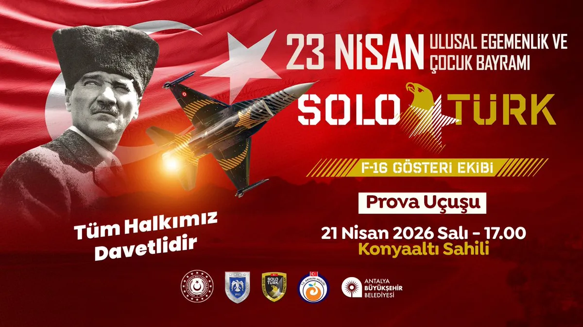 SOLOTÜRK Antalya’da: 23 Nisan Coşkusu Gökyüzüne Taşınıyor
