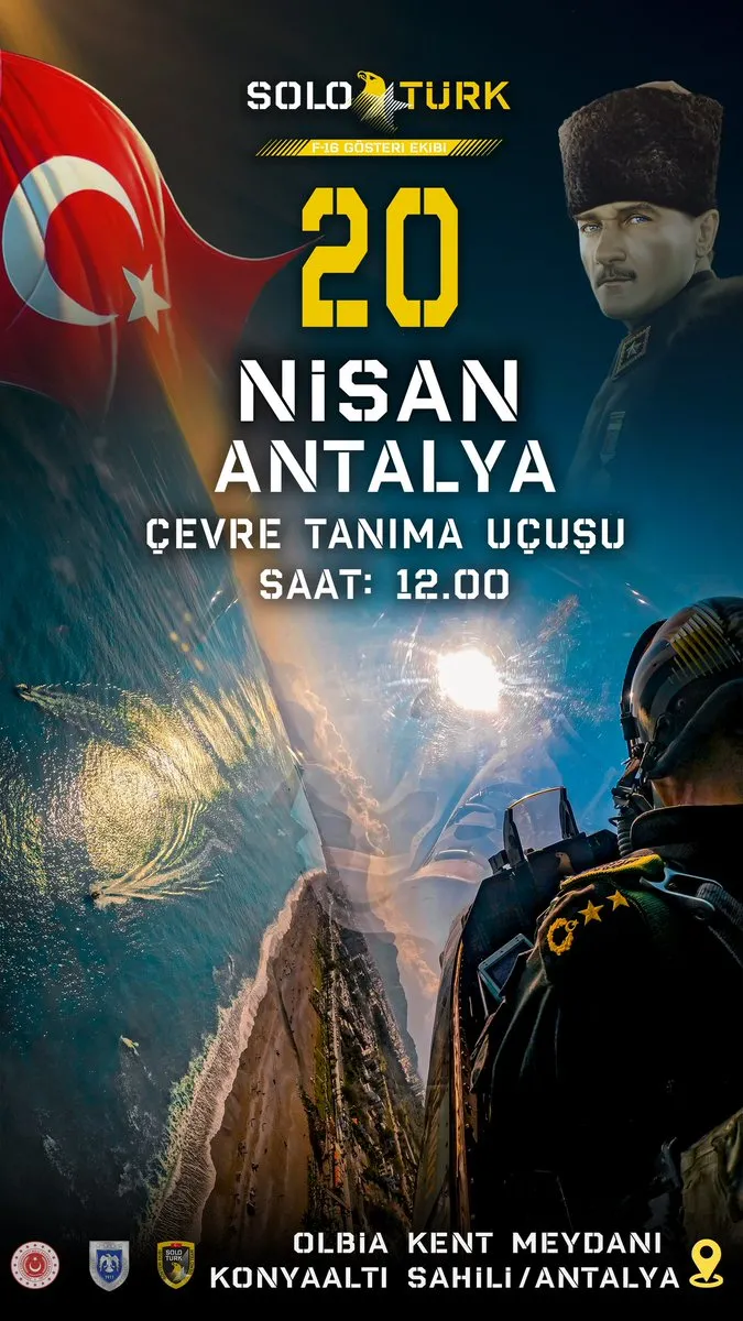 SOLOTÜRK Antalya’da Bugün Nefes Kesen Gösteri Uçuşu Yapacak