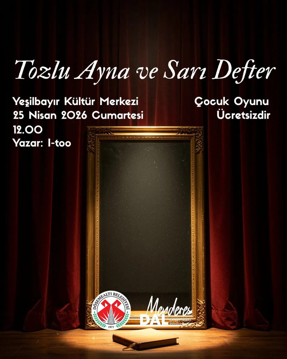Ücretsiz Çocuk Tiyatrosu: Tozlu Ayna ve Sarı Defter Yarın Yeşilbayır’da