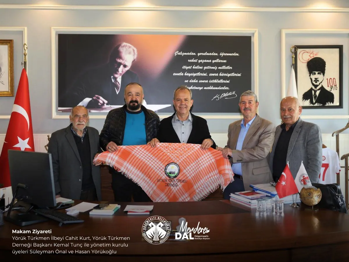 Yörük Türkmen Heyeti Döşemealtı Belediye Başkanı’nı Ziyaret Etti