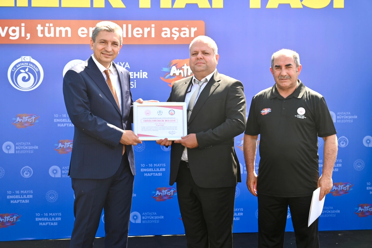Finike Belediyesi’ne Erişilebilirlik Belgesi