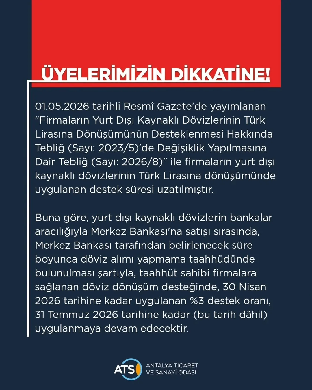 İhracatçılar İçin Kritik Döviz Desteği Uzatıldı | 31 Temmuz’a Kadar