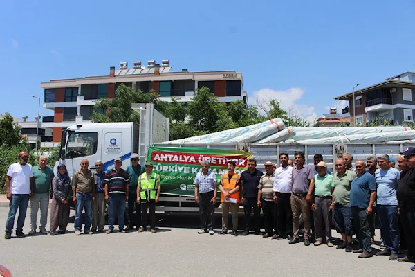 Gazipaşalı Üreticilere Sera Naylonu Desteği
