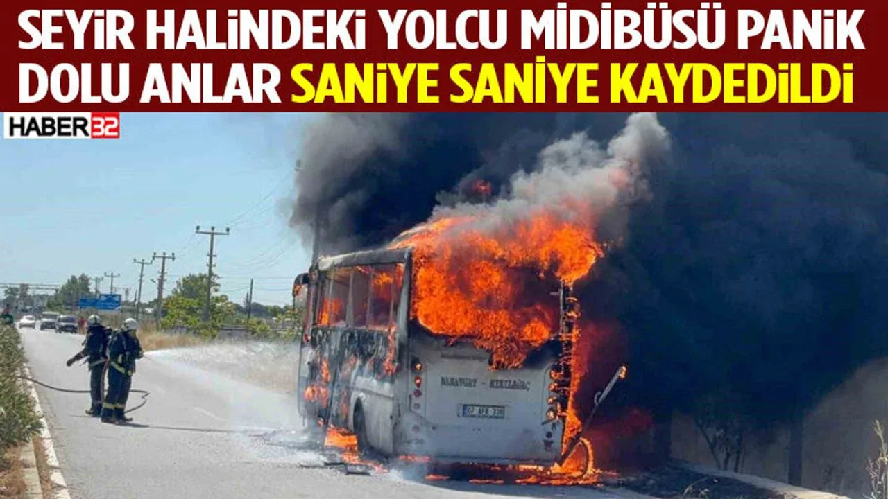 Manavgat’ta Yolcu Midibüsü Alev Topuna Döndü: Sürücüden Kritik Hamle