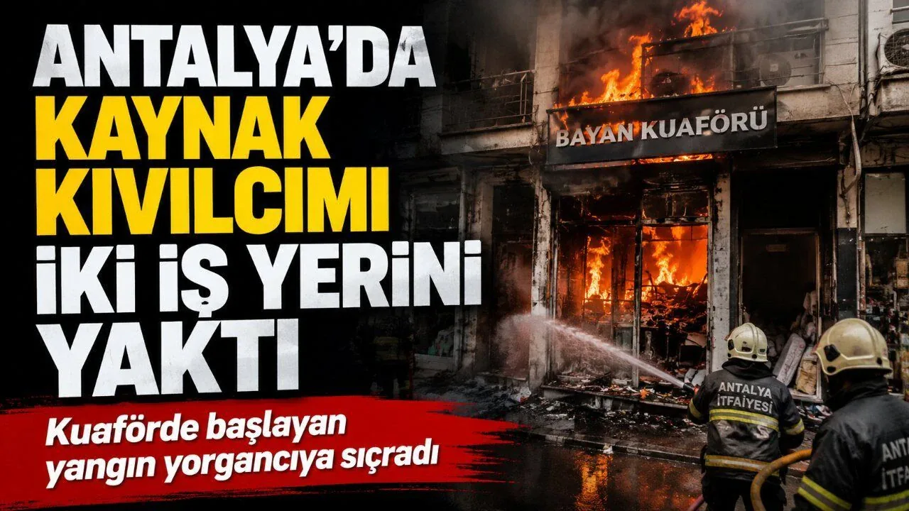 Antalya’da Kuaförde Çıkan Yangın İki İş Yerini Vurdu