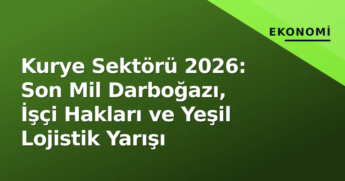 Kurye Sektörü 2026: Son Mil Darboğazı, İşçi Hakları ve Yeşil Lojistik Yarışı