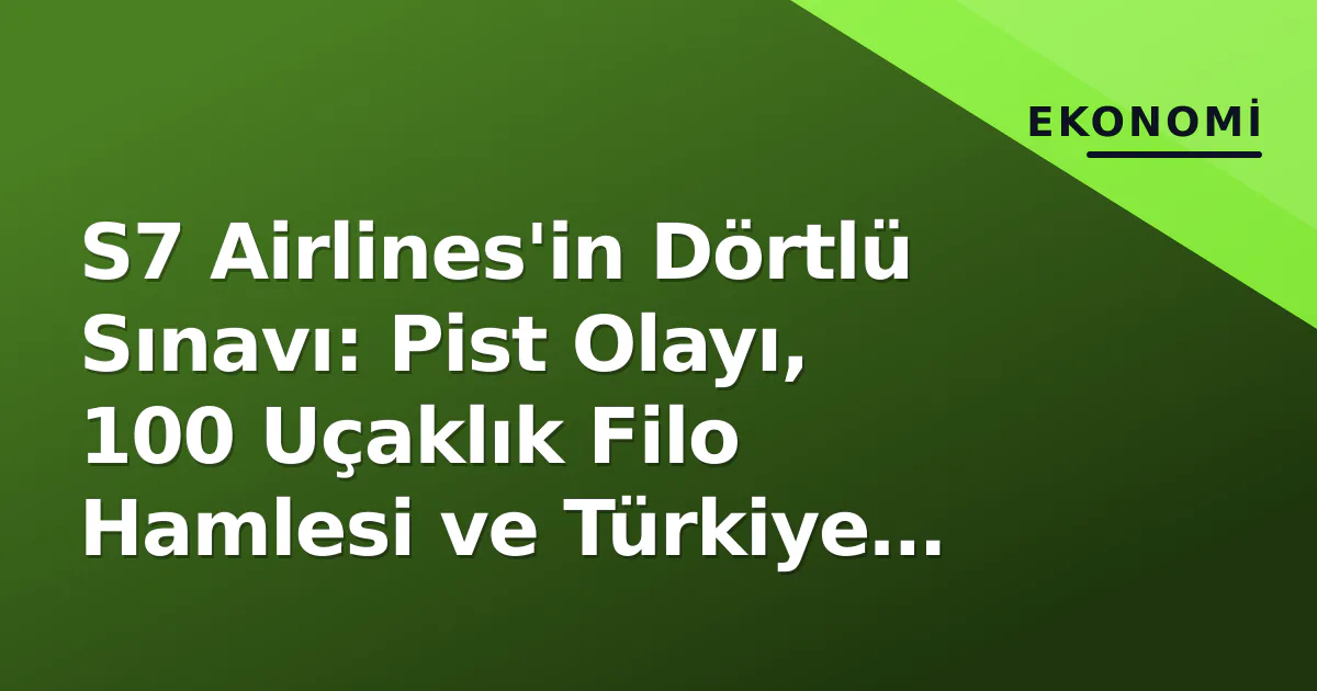 S7 Airlines’in Dörtlü Sınavı: Pist Olayı, 100 Uçaklık Filo Hamlesi ve Türkiye Stratejisi