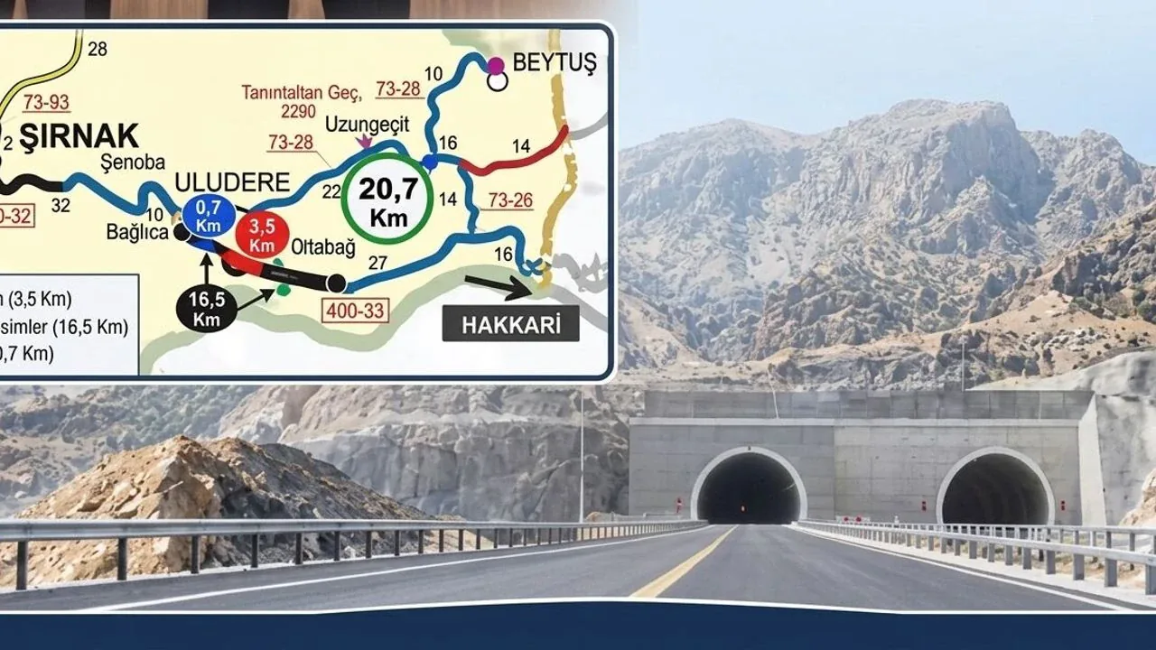 Şırnak-Hakkari yolunda Bağlı ve Ballı Tünelleri hizmete girdi: 3,5 km’lik tehlikeli geçit tarih oldu